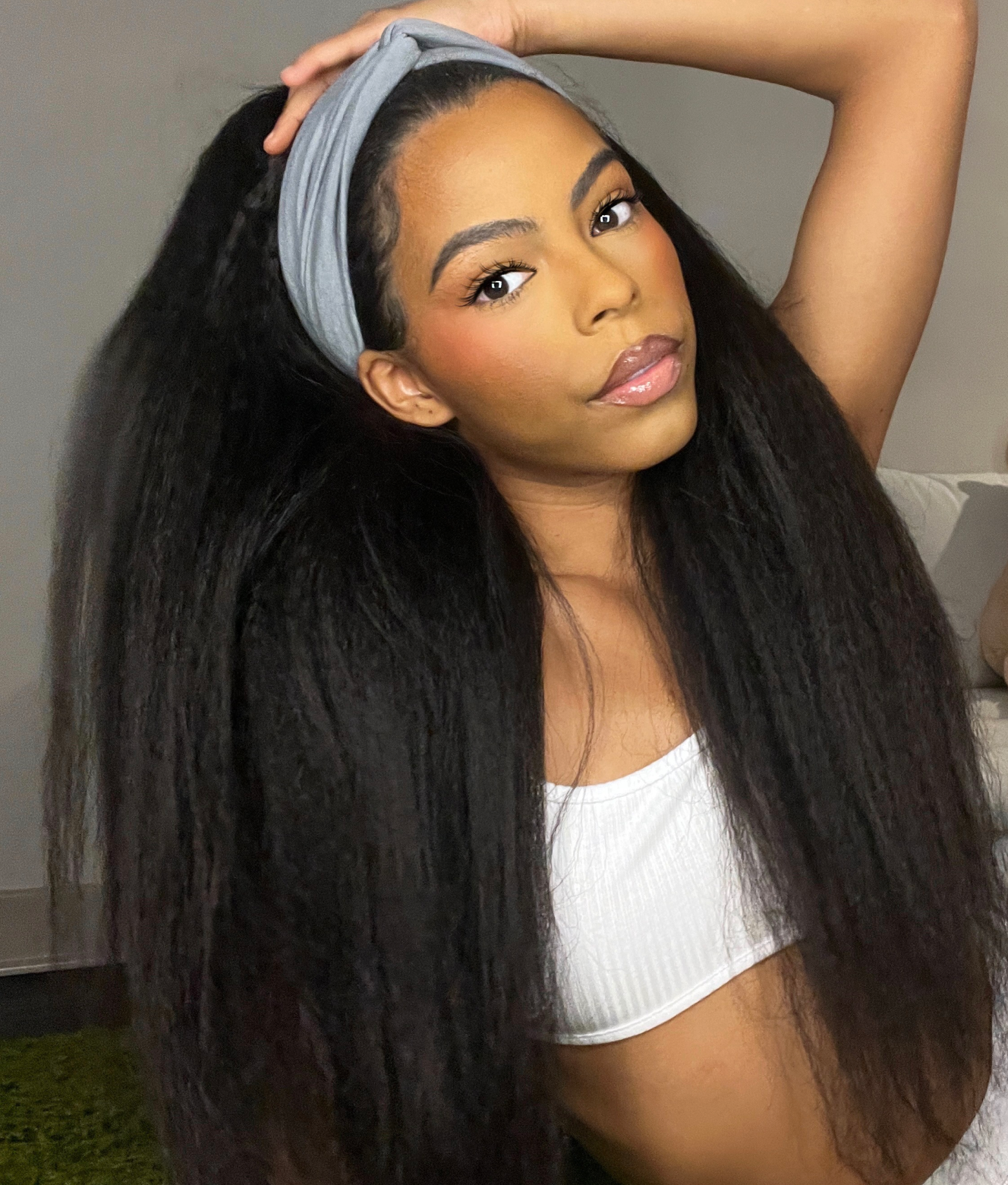 Brazilian Kinky Straight Headband Wig Mayvenn