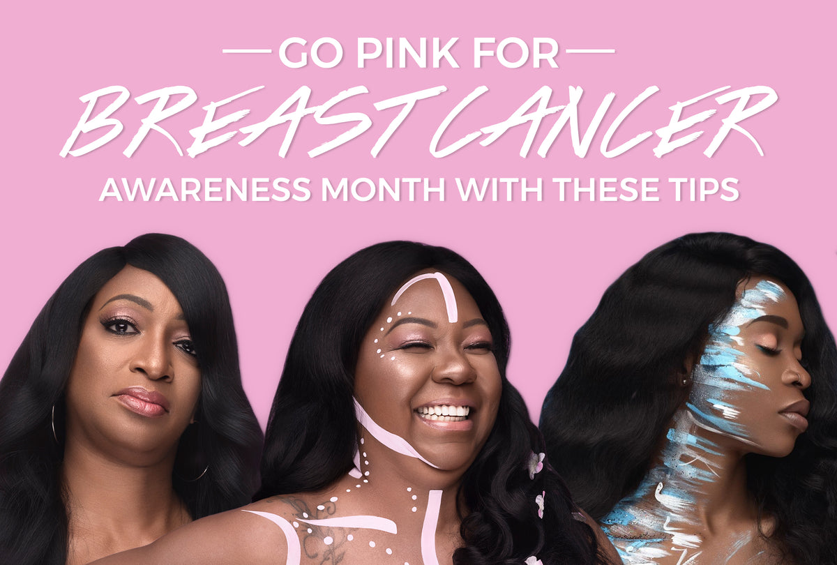 Pink ribbon styling and accessories for Breast Cancer Awareness Month