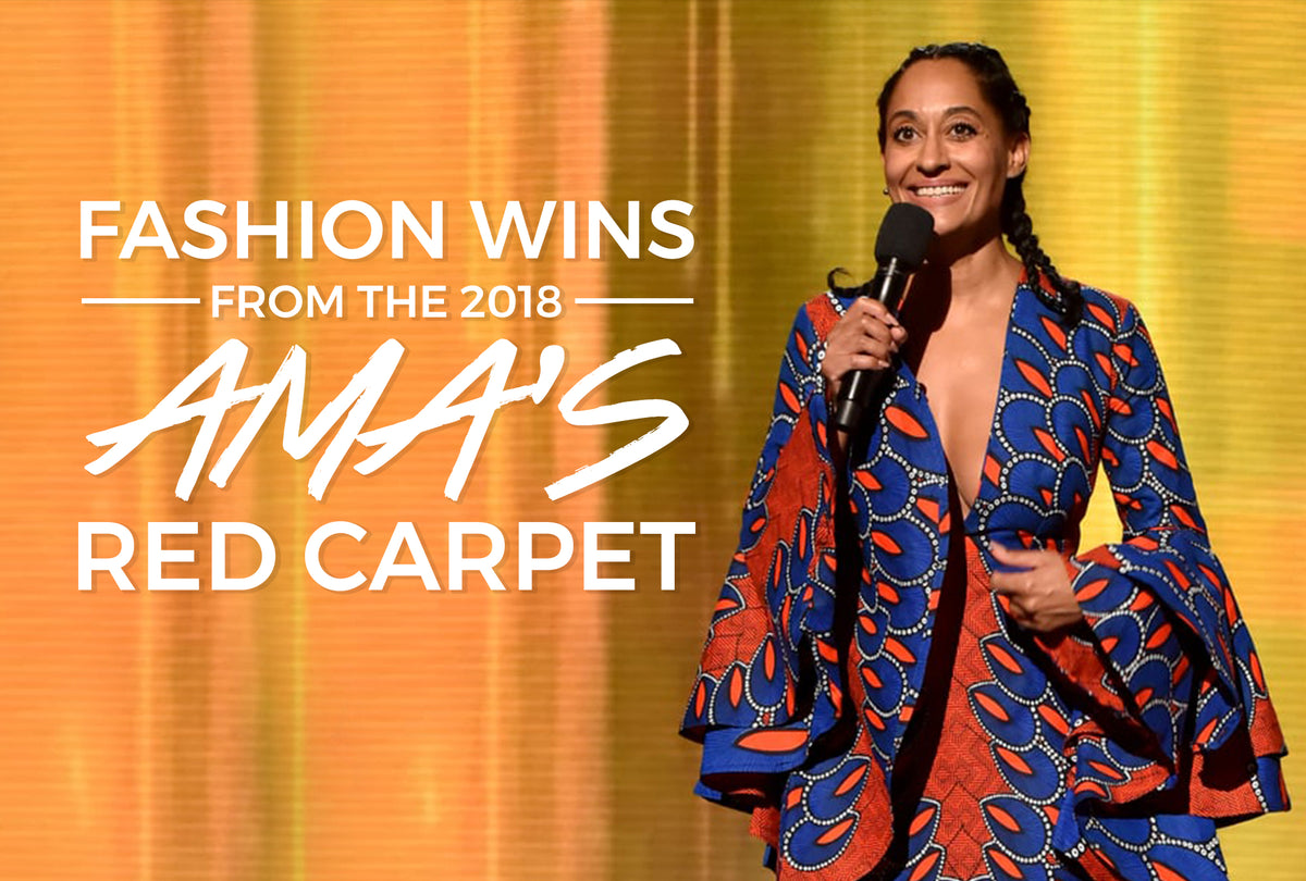 Standout red carpet gowns and hair from the 2018 American Music Awards