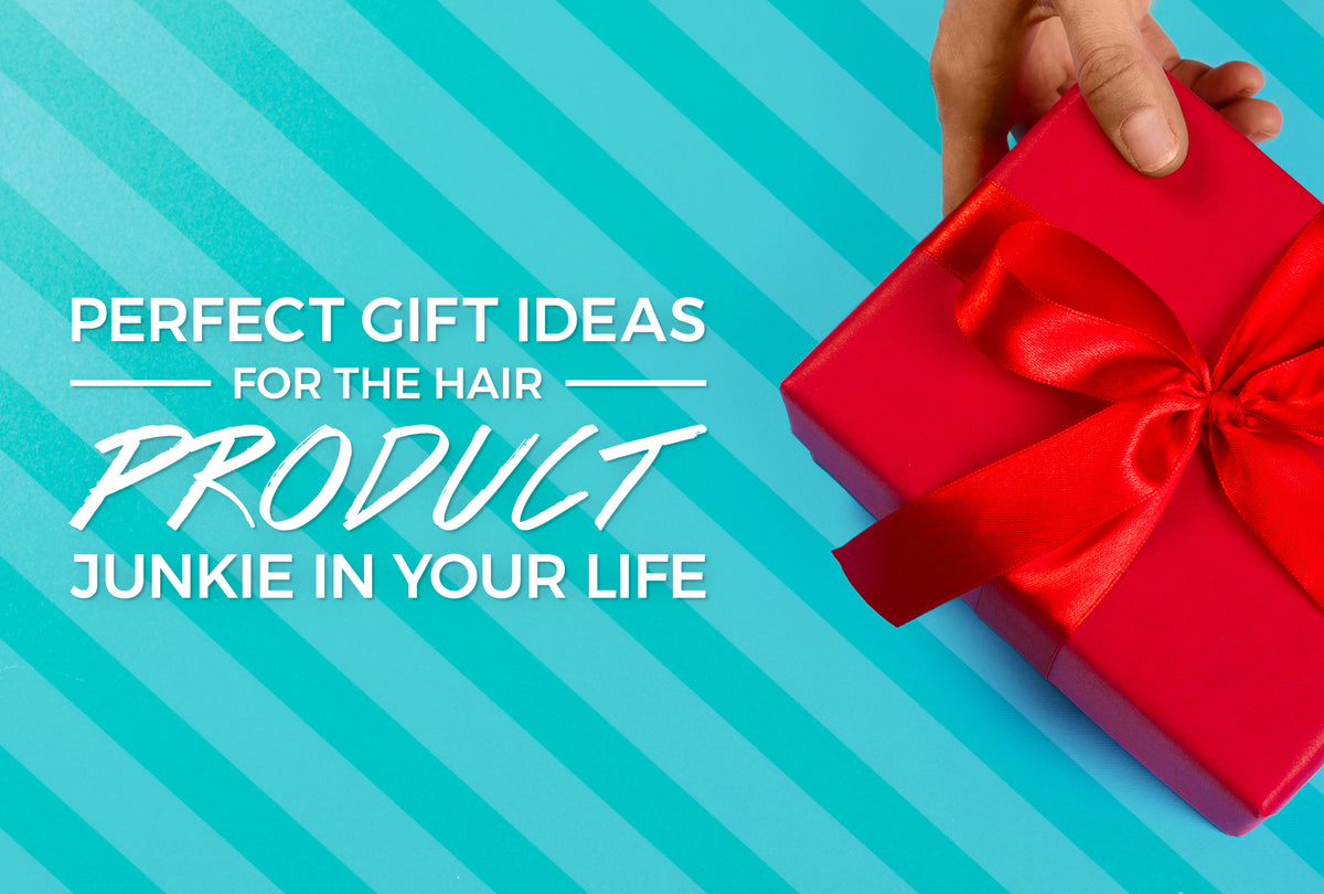 Hair care products wrapped as gifts for a hair product lover