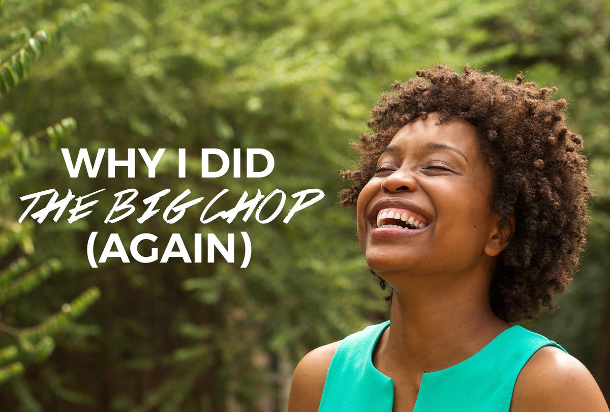 Black woman with a freshly cut teeny weeny afro after a big chop