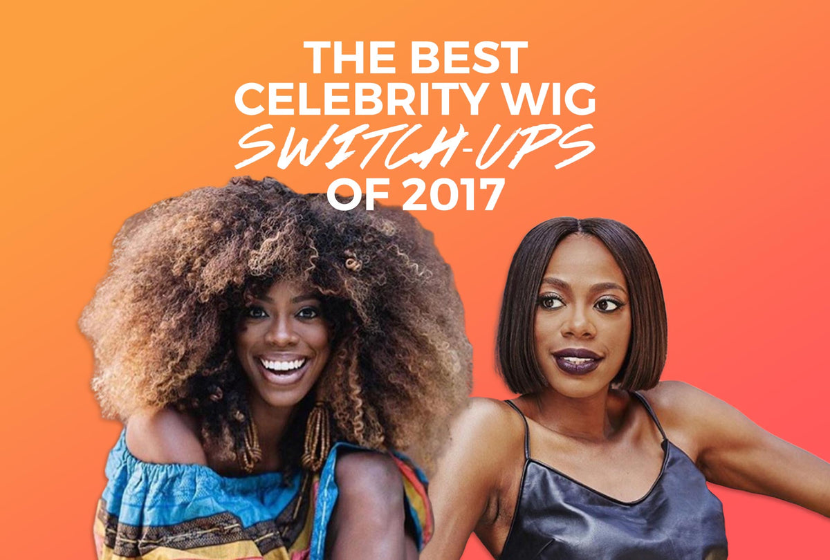 Celebrity wig switch-ups of the year shown across several different looks