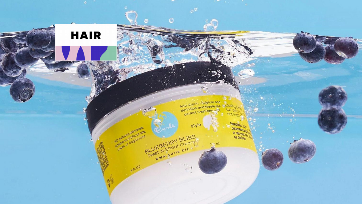 Products used to set a defined twist out on natural hair