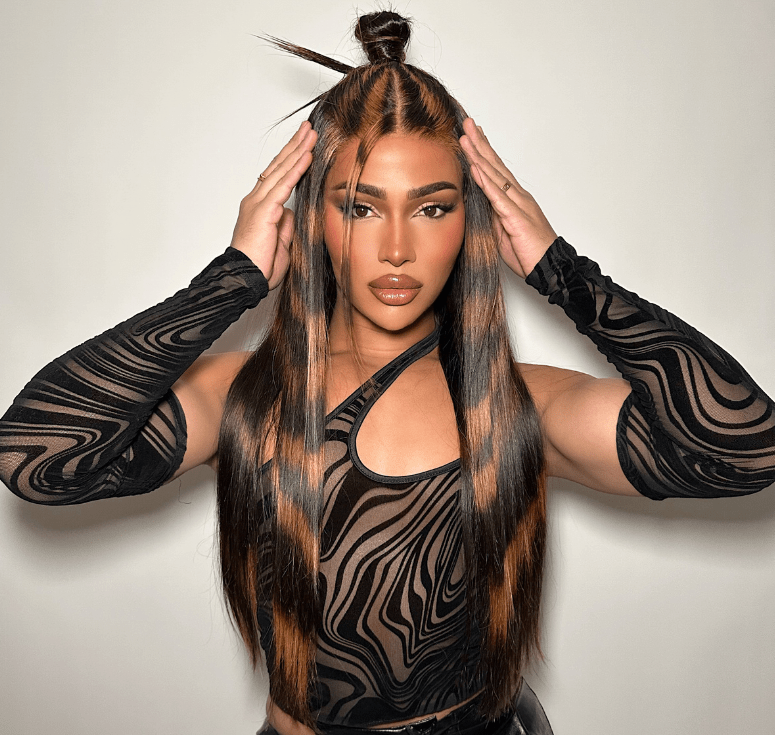 Libra zodiac symbol paired with a seasonal hairstyle look