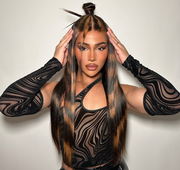 Libra zodiac symbol paired with a seasonal hairstyle look