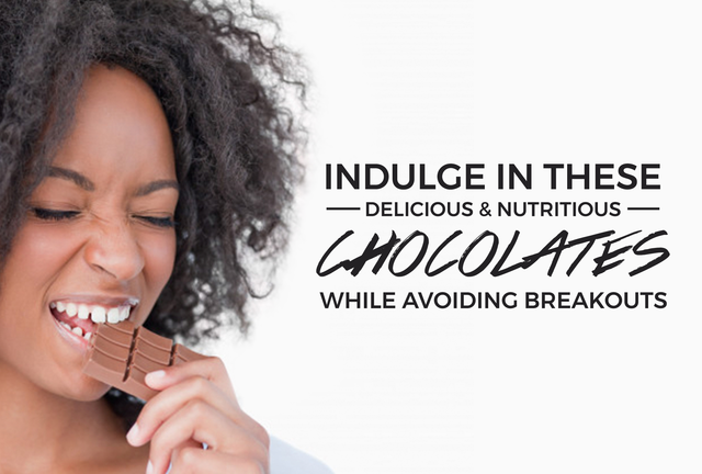 Dark chocolate pieces arranged with fruit for a skin-friendly indulgence