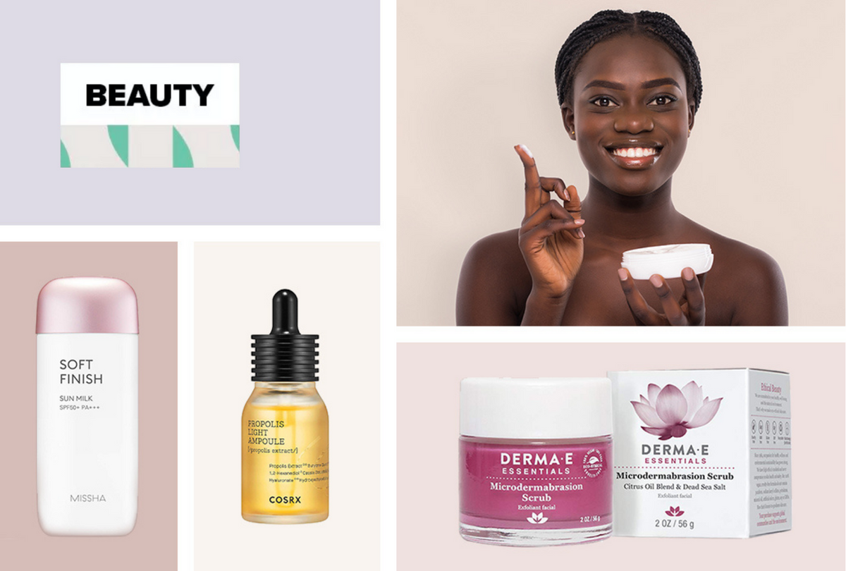 Korean beauty skincare products arranged for a multi-step routine