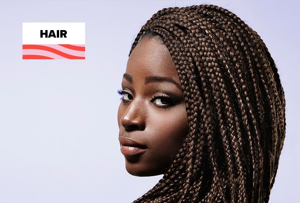 Braids parted to show a healthy scalp and hairline with no tension damage