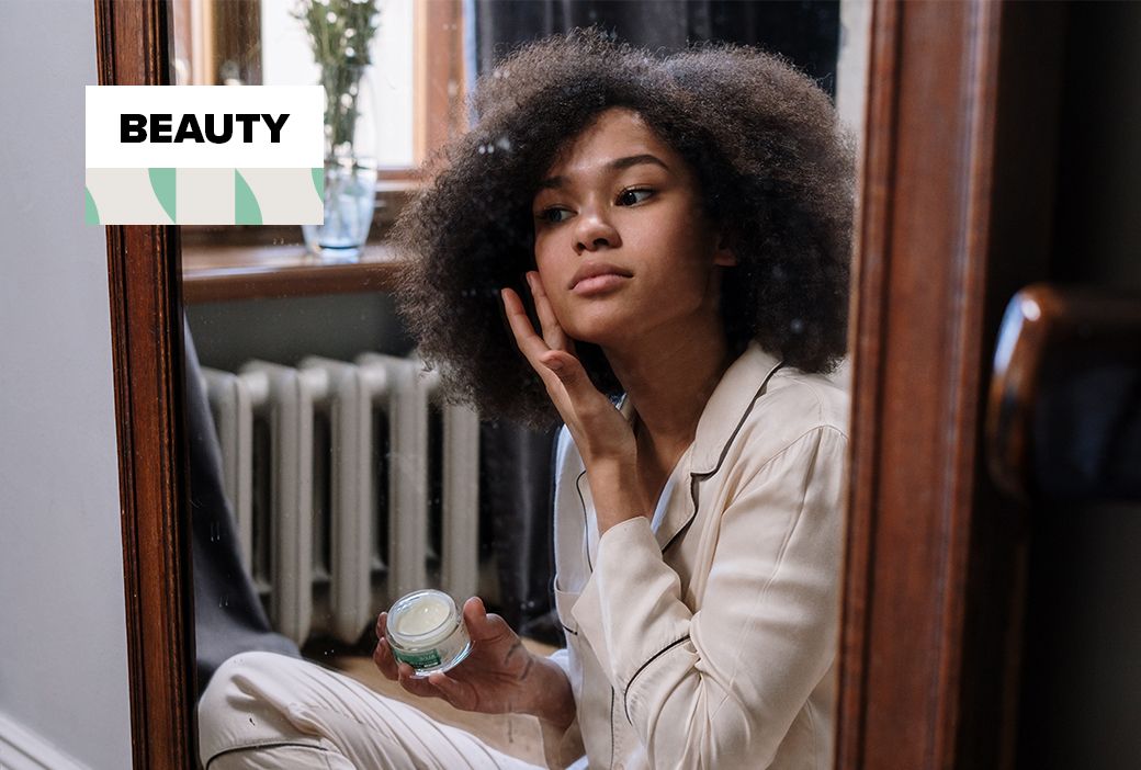CBD skincare oils and creams arranged together on a shelf