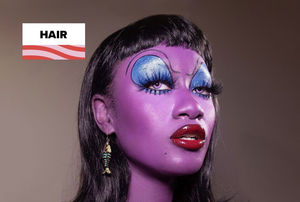 Halloween costume paired with a dramatic styled wig