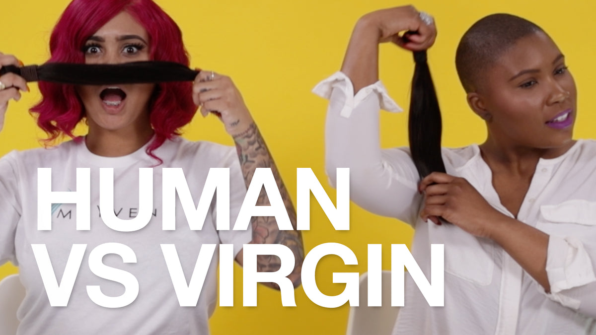 Women interviewed on the street about the difference between human and virgin hair