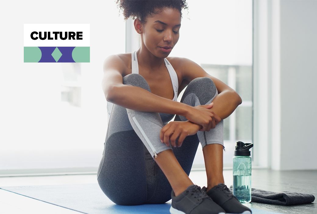 Woman doing a high intensity interval workout in her living room