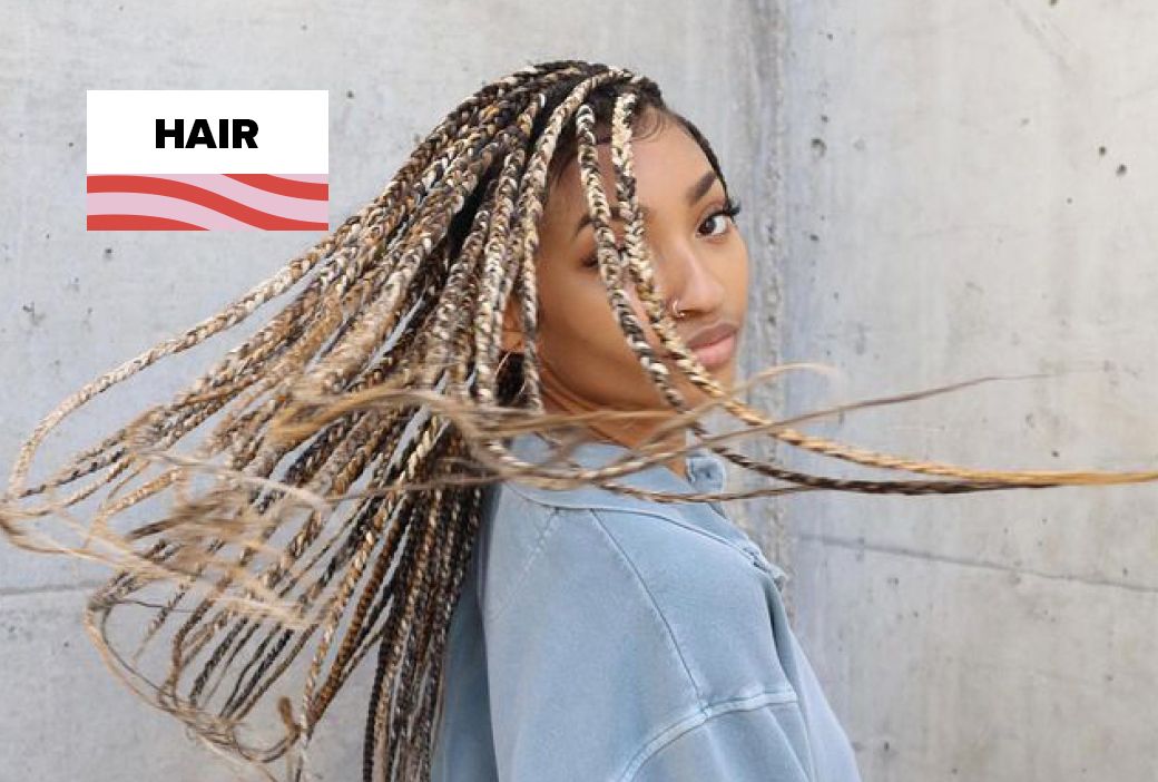 Natural hair being washed and detangled before a protective style