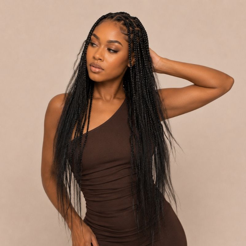 Bulk human braiding hair