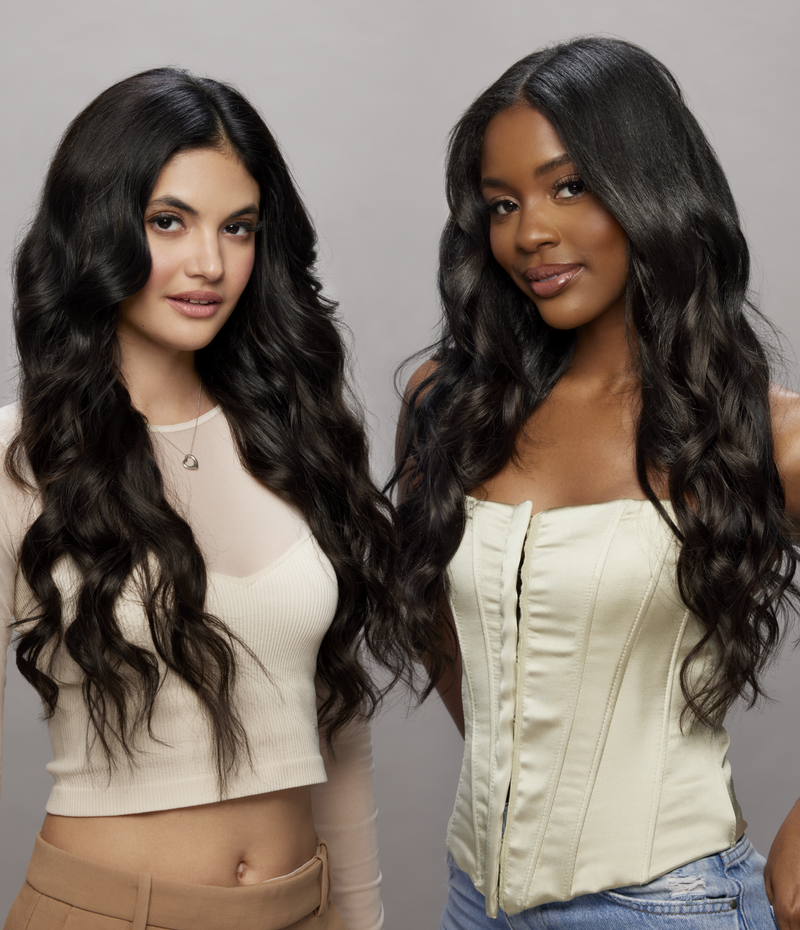 Seamless clip-in hair extensions