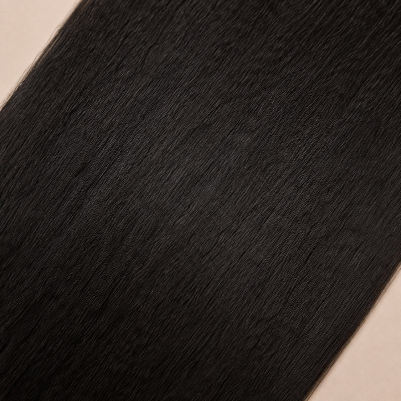 Yaki straight virgin human hair texture close-up