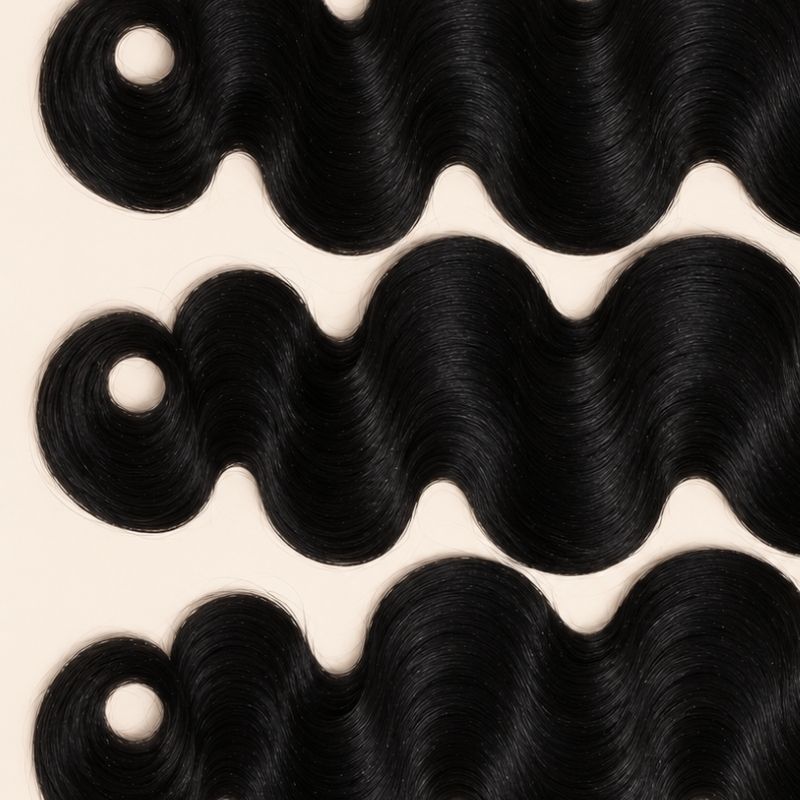 #1 Jet Black Body Wave 3 Bundle Deal — 100% Human Hair