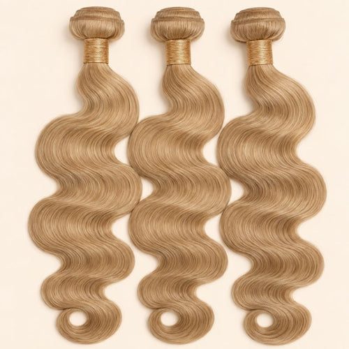 #27 Honey Blonde Body Wave 3 Bundle Deal — 100% Human Hair