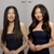 2A Soft Ash Black Seamless Clip-Ins Before and After