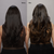 4 Dark Brown with 6 Medium Brown Balayage Seamless Clip-Ins Before and After