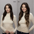 4 Dark Brown with 8 Blonde Highlights Seamless Clip-Ins Before and After