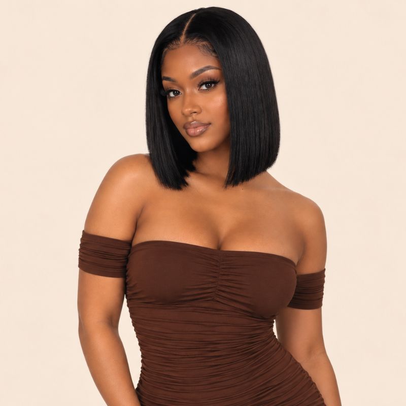 Straight Closure Bob Wig