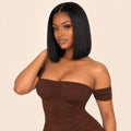 Straight Closure Bob Wig