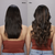 5 Medium Brown with 6 Medium Brown Balayage Seamless Clip-Ins Before and After