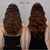 5 Medium Warm Brown with 6 Medium Brown Balayage Seamless Clip-Ins Before and After