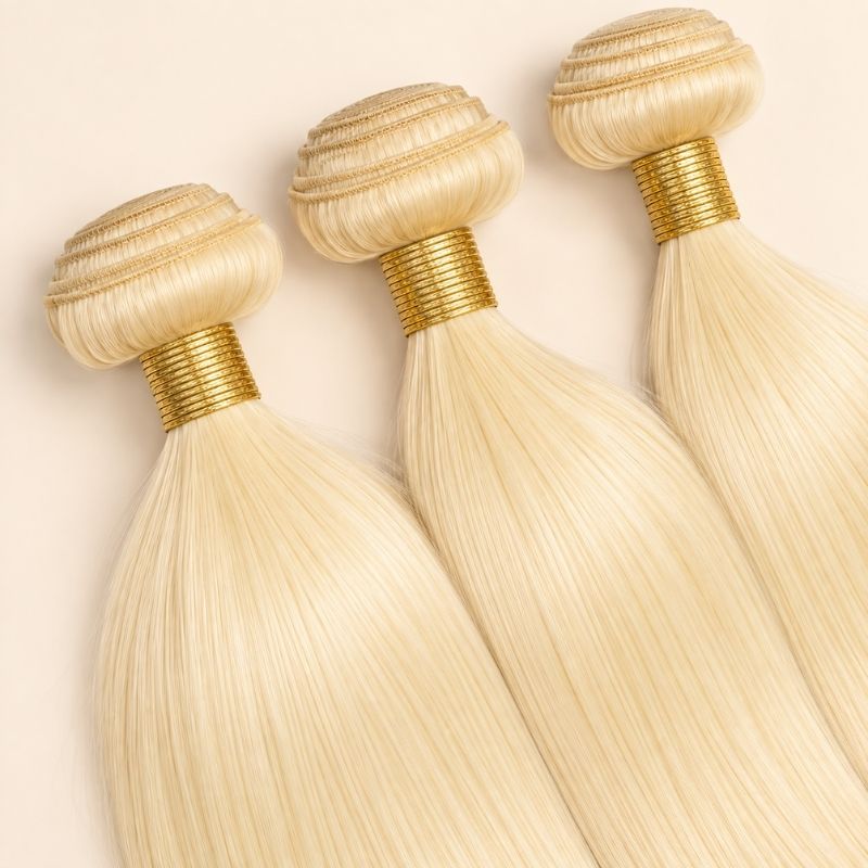 #613 Blonde Straight 3 Bundle Deal — 100% Human Hair