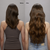 6 Medium Warm Brown Seamless Clip-Ins Before and After