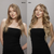 7A Dark Ash Blonde with 10 Light Blonde Highlights Seamless Clip-Ins Before and After