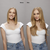 7 Dark Warm Blonde with 8 Blonde Balayage Seamless Clip-Ins Before and After