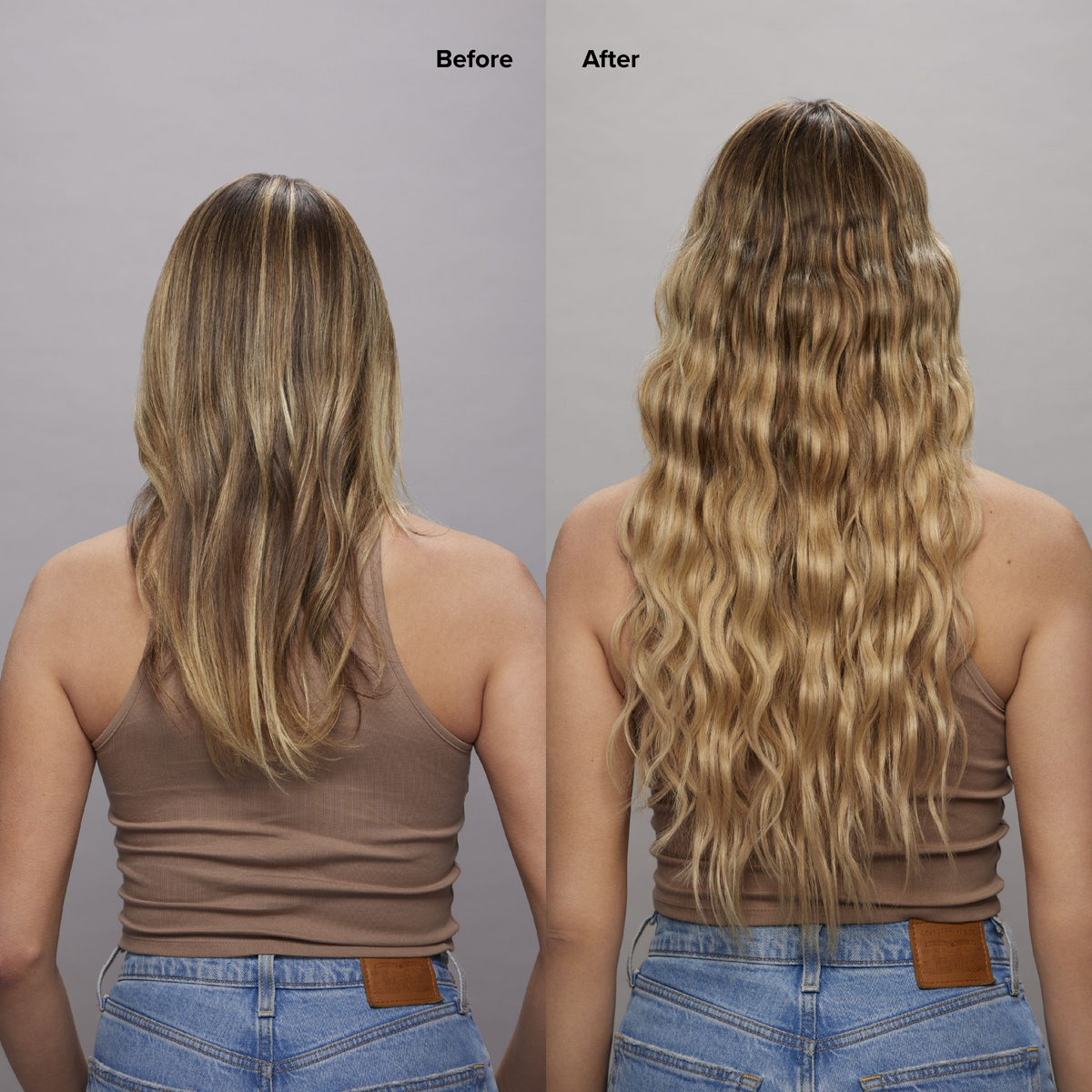 8 Blonde Seamless Clip-Ins Before and After