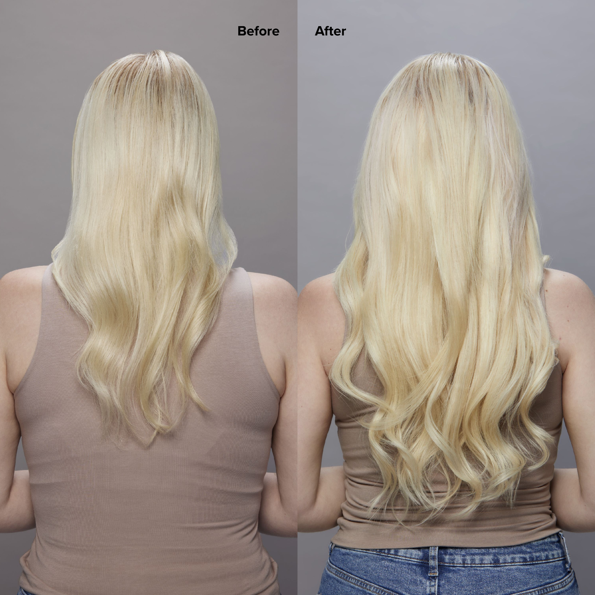 9 Light Blonde Seamless Clip-Ins Before and After