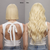 9 Light Warm Blonde Seamless Clip-Ins Before and After