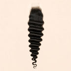 Deep wave closure sized at two by six inches for a long middle part
