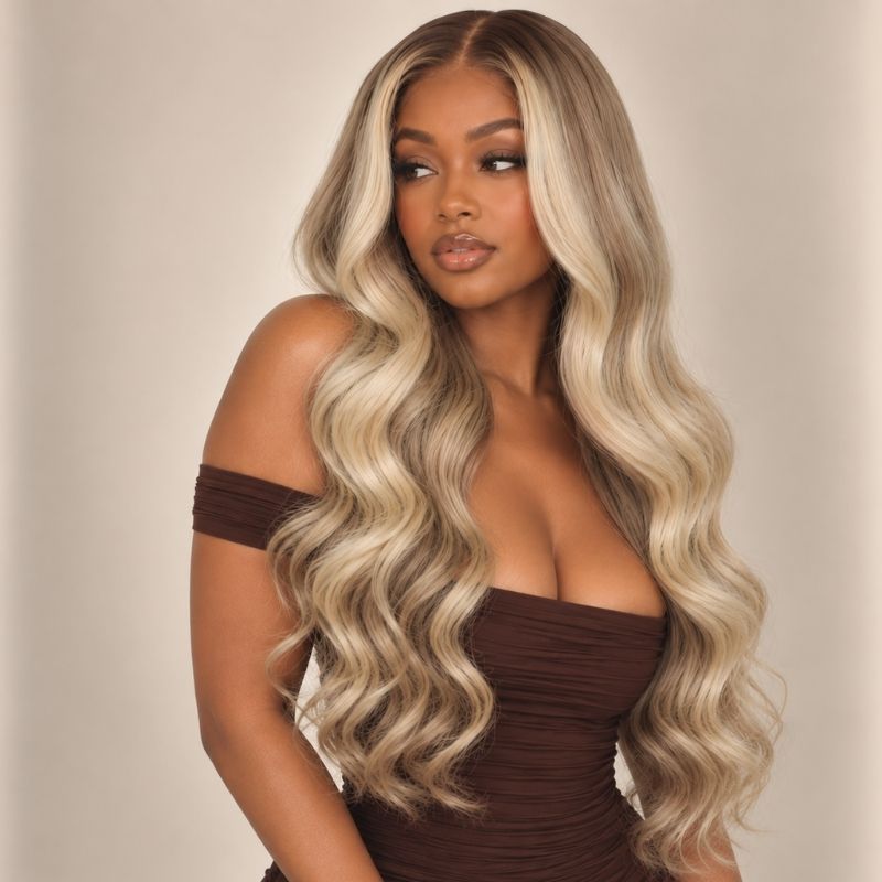 Sunlit Glueless 5x5 HD Closure Wig - Blonde Balayage