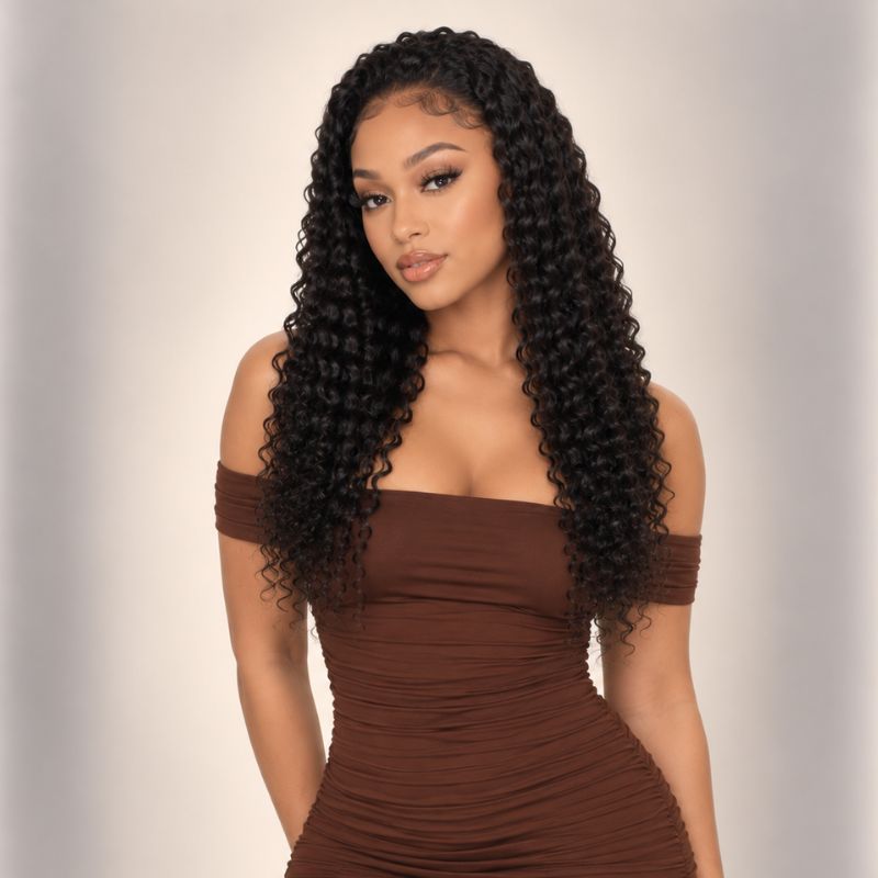 Kinky Curly Human Hair Half Wig