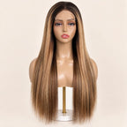 The Tiramisu glueless 5x5 HD closure wig on a stand, showing the HD lace parting