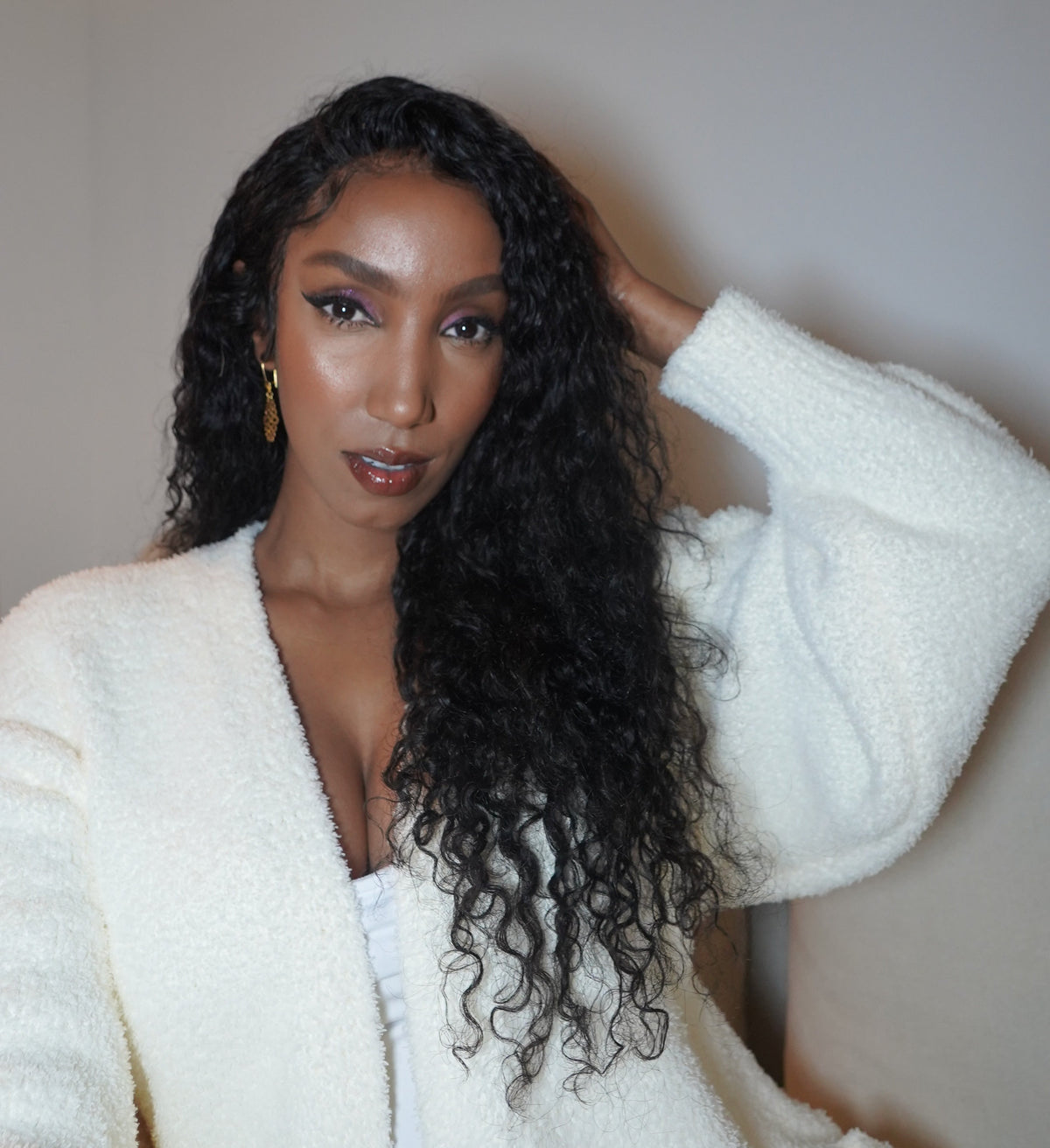 Natural black Brazilian deep wave 13x4 transparent lace frontal laid flat