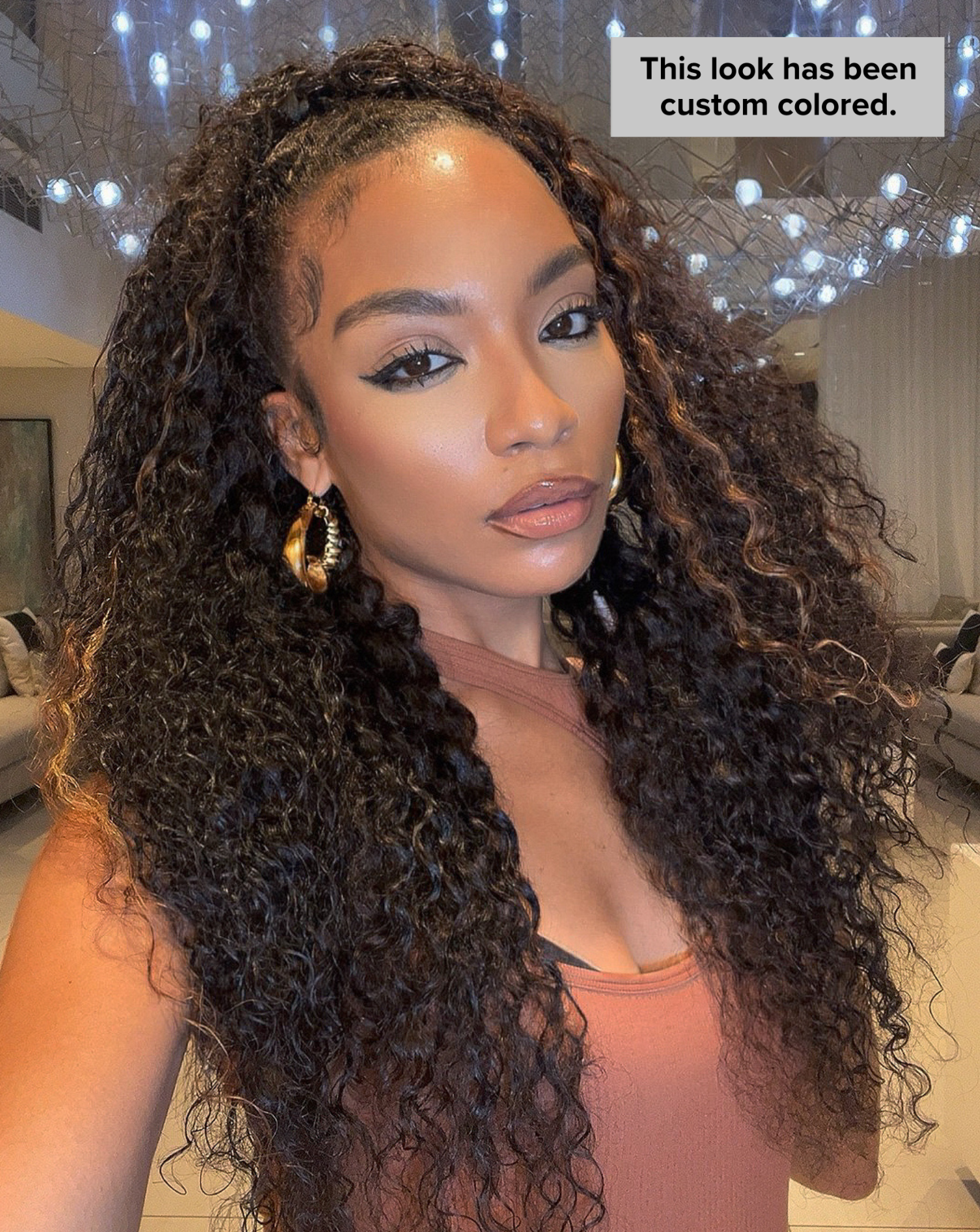 Wet look Brazilian deep wave install showing springy defined waves