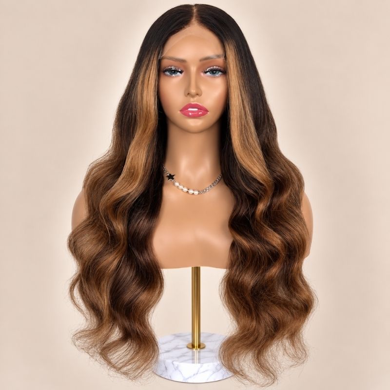 Cold Brew Glueless 5x5 HD Closure Wig - Espresso Balayage