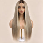 The Vanilla Bean glueless 5x5 HD closure wig on a stand, showing the HD lace parting