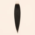 Yaki straight deep part closure measuring two inches across by six inches back