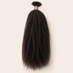 Single bundle of natural black afro kinky bulk human braiding hair