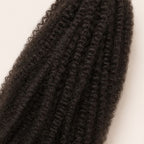 Close-up of the afro kinky texture in natural black human braiding hair