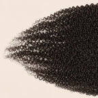 Close-up of the Afro kinky curly texture on a 6x6 HD lace closure