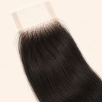Close-up of the HD lace and parting on a body wave 2x6 closure