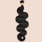 Single bundle of natural black body wave bulk human braiding hair